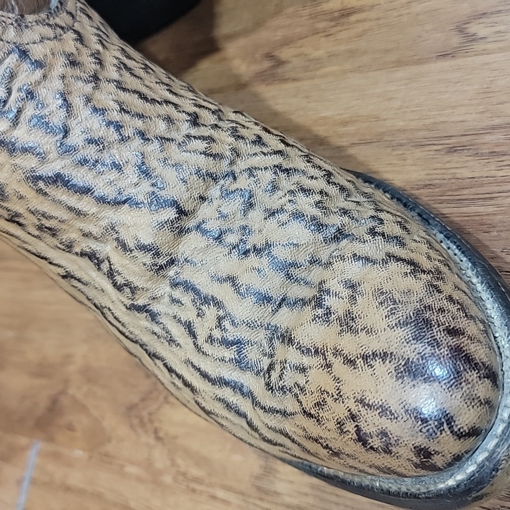 Vintage Tony Lama Wildebeast & Cape Buffalo Leather Cowgirl Boots 6 - Picture 14 of 16